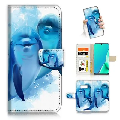( For Samsung S7 Edge ) Wallet FlipCase Cover PB24101 Dolphin • $12.99