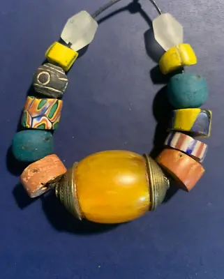 Antique Venetian - African Trade Beads - Amber Resin • $14
