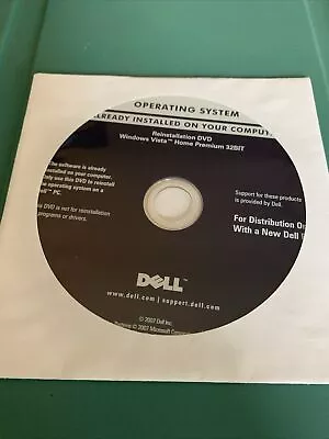 Dell Windows Vista Home Premium: Reinstallation DVD CD For 32-bit (HX425) • $12.50