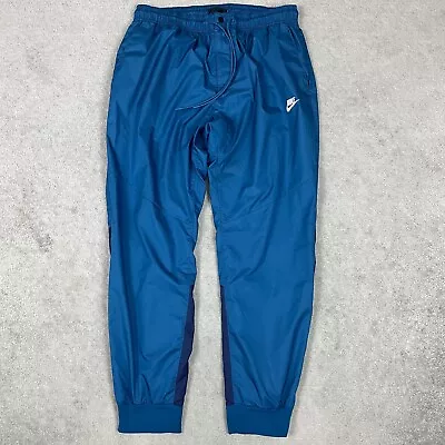 Nike Jogger Mens 2XL Blue Windrunner  Pants Pockets Track Windbreaker • $34.88