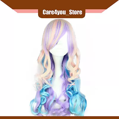 Item Of 1 Breathable Hair Wigs For Women 20  Multicolour Curly Wig With Wig Cap • $20.67