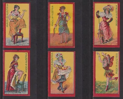 6 Old Matchbox Labels Austria Women Miniature • $14.99