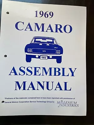 1969 Chevy Camaro  Assembly Manual NEW • $30