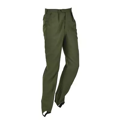 Original Swedish Military Formal Pants Green Pleated Front Stirrup Trousers NEW • $27.16