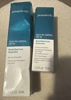 PROACTIV MD DAILY OIL CONTROL MOISTURIZER SPF 30 NIB SEALED 1.5 Oz+0.5oz • $13.99