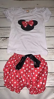 Disney Minnie Mouse Outfit With Top & Bloomer/Shorts Size 120 (5T) • $9