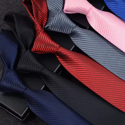 Jacquard Woven New Fashion Classic Striped Tie Men's Silk Suits Ties Necktie-wq • £5.11