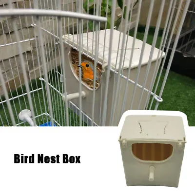 Parrot Breeding Box Parakeet Nesting Box Bird Nest House Cage Mounted • $17.76