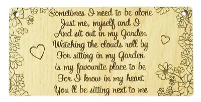 £4.79 • Buy Garden Memorial Hanging Plaque Summer House Garden Shed Gifts For Mum Nan Nanny