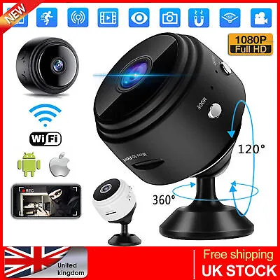 1080P HD IR Wireless MINI CCTV WiFi Indoor Outdoor IP Camera CAM Home Security • £16.99