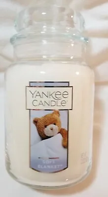 Yankee Candle SOFT BLANKET Large Jar 22 Oz White Housewarmer New Wax • £33.72