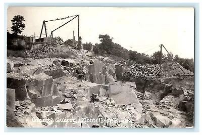 C1950's Granite Quarry Montello Wisconsin WI Vintage RPPC Photo Postcard • $10.38