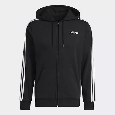 Adidas Men Essentials 3-Stripes Fleece Hoodie • $42