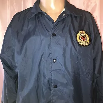 Men's Vintage Aristo Jacket Size Large Navy Blue Guardsmark Logo • $10.41