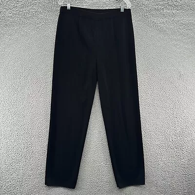 Misook Pants Womens Large L Black Straight Pull On Stretch Slinky Knit Travel • $39.99