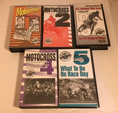 Motocross VHS Lot Gary Semics Techniques Series 1-5 In Clamshell Cases • $50