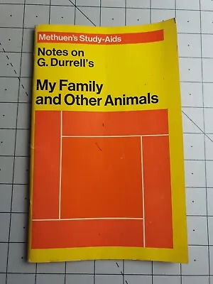 Notes On My Family And Other Animals Durrell Methuens Study Aids 1974 PB Book • £9