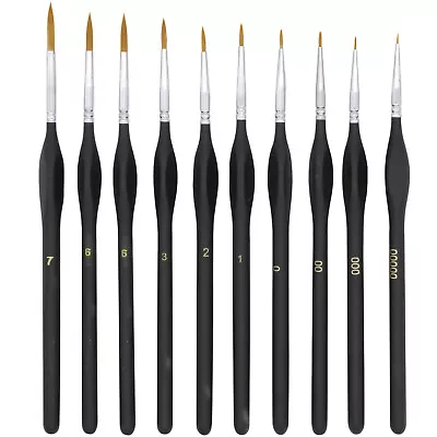 Fine Detail Paint Brushes Artist Watercolour Acrylic Oil Painting Miniature 10 • £4.99