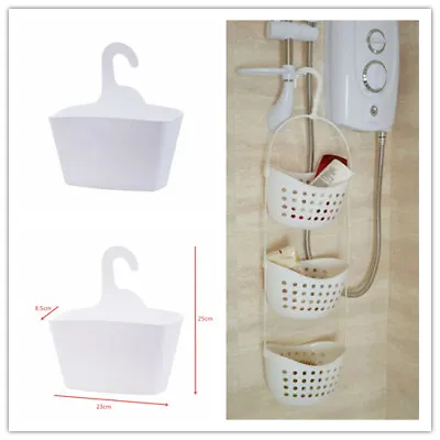 £6.99 • Buy Plastic Bathroom Basket Shower Caddy Hanging Rack Tidy Shelf Organiser Storage
