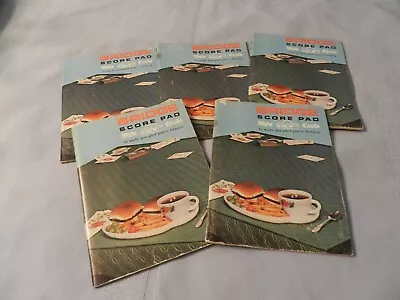 5 Vintage White Castle Bridge Score Pads UNSUED 1969 Restaurant  FREE SHIP STATE • $14.99