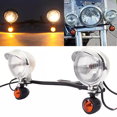 Passing Fog Turn Signal Light Bar For Yamaha V-Star XVS 1100 1300 650 950 Custom • $69.99