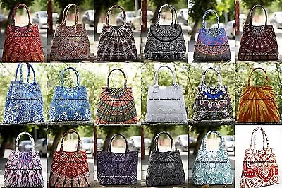 5 PC Wholesale Lot Indian Cotton Ladies Shopping Shoulder Carry Bag Tote Purse • $112.85