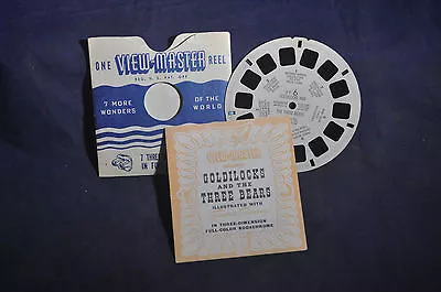 Goldilocks And The Three Bears Sawyer Viewmaster With Brochure • $4.95