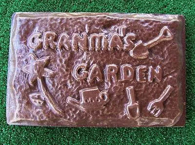 Granma's Garden Mould Ornament Plaque Sign    - Cement Concrete Plaster • $37.99
