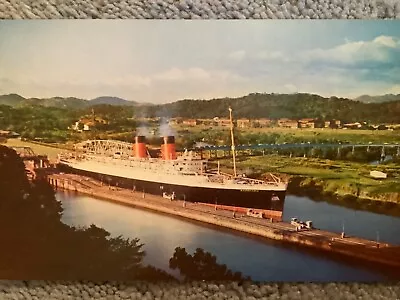 Vintage Postcard S. S. Mauretania Miraflores Locks Canal Zone Panama • $2.99