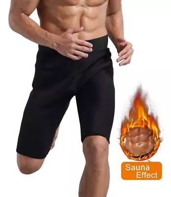 Men's Neoprene Hot Sauna Sweat Pants Thermo Shorts Weight Loss Thigh Shaper • $12.79