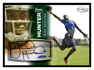 Justin Hunter 2013 SAGE 21  AU SN50  Autographs Green  Auto • $3.99