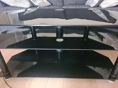 £10 • Buy Black Glass Tv Cabinet