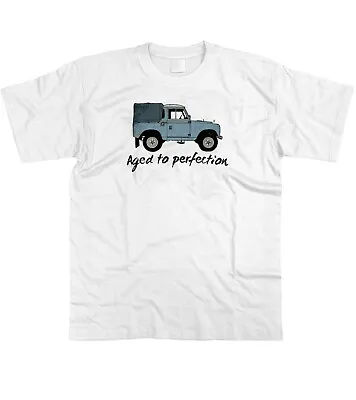 Mens Aged To Perfection Land Rover Fathers Day Birthday T-Shirt S - 5XL • £12.99