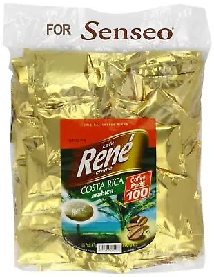 Philips Senseo 100 X Café Rene Crème Costa Rica Coffee Pads Bags Pods • £13.99