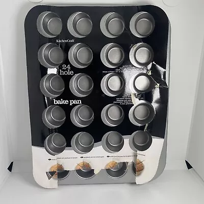 £12.99 • Buy Kitchen Craft Non Stick 24 Mini 4cm Hole Canape Tart Tartlet Baking Sheet Tray