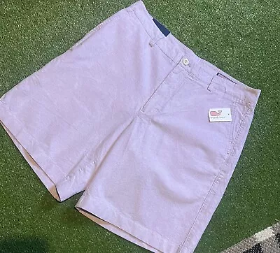 Vineyard Vines Men’s Chino Shorts  Logo 34  Purple Preppy NWT Oxford Easter Flat • $20.85