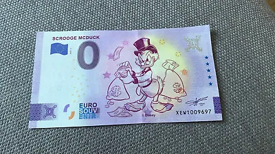 £1.99 • Buy 0 Euro Souvenir Scrooge Mcduck Disney Banknote Mint Condition