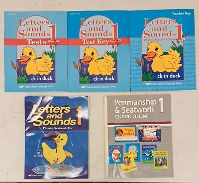 Grade 1 Abeka Home. Letters & Sounds Phonics 4th Ed Penmanship Lot Of 5 #2.2.8 • $27.99