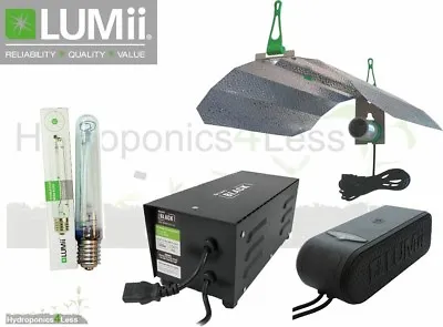 £61.99 • Buy Lumii Hydroponic Light Kit Compacta BLACK Ballast Reflector SunBlaster HPS