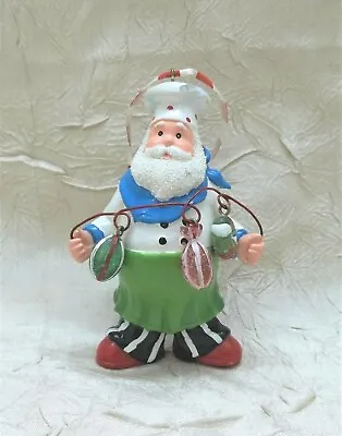 Chef Santa Claus Resin Christmas Ornament Holiday  • $6.95