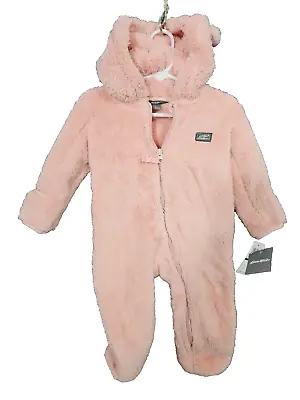 Eddie Bauer Pink 12 Month Girl's Kid's Bear One 1 Piece Snow Suit NWT Brand New • $19