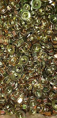 M6-M12 Serrated Flange Nut Assortment Class 8 Yellow Zinc 100 Of Each Size • $44.68