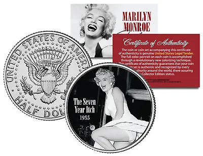 MARILYN MONROE *THE SEVEN YEAR ITCH* Movie JFK Kennedy Half Dollar Coin LICENSED • $15.38