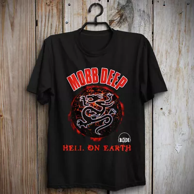 Hell On Earth Mobb Deep Hip Hop Front Lines Drop A Gem On 'Em Vintage T Shirt • $18.95