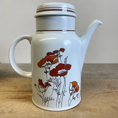 £12 • Buy Royal Doulton Lambeth Stoneware 'Fieldflower' Poppy Tea Coffee Pot Vtg Retro 