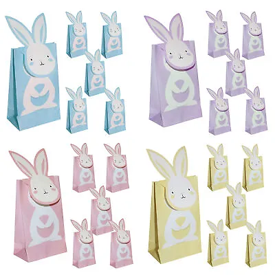 Easter Treat Bags Paper 3D Bunny Pack Of 6 - Choose Colour • £2.79
