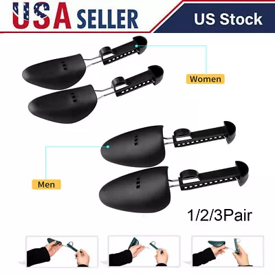 1-3 Pairs Adjustable Length Men Women Plastic Shoe Tree Stretcher Shaper Keepers • $12.95