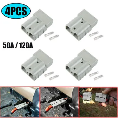 4Pcs For 50/120A 600V For ANDERSON PLUG Cable Battery Power Connector Terminals • $10.98