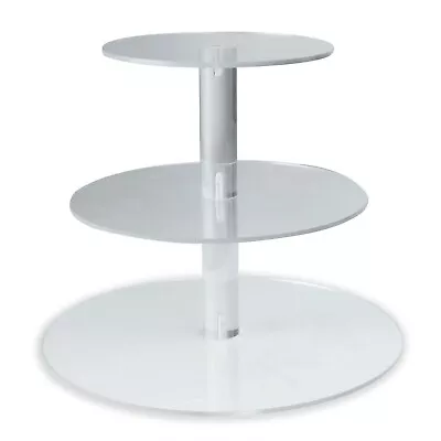 Cupcake Stand 3 Tier Clear Acrylic Cake Stand Afternoon Tea Stand | Pukkr • £11.99