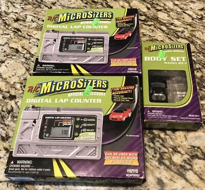 2 Hobbico R/C Microsizers Digital Lap Counter HCAP0002  & Mazda Body Kit Lot • $29.99